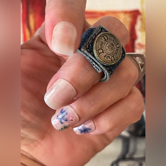 ⭐️COA⭐️👖RaRe CHRISTIAN DiOR Denim Snap-Ring⭐️Oh So HaUtE aNd So FuN⭐️Comes w/COA - Picture 9 of 14